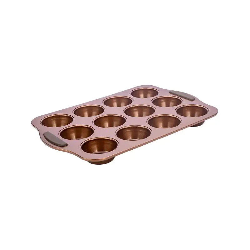 12 Cup Muffin Pan With Silicone Handles