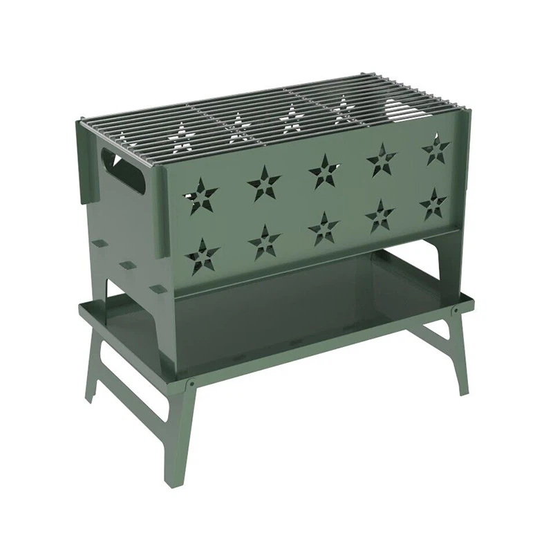 Adjustable Foldable Vertical Durable BBQ Grill